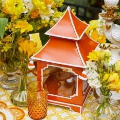 Burnt Orange Pagoda Lantern