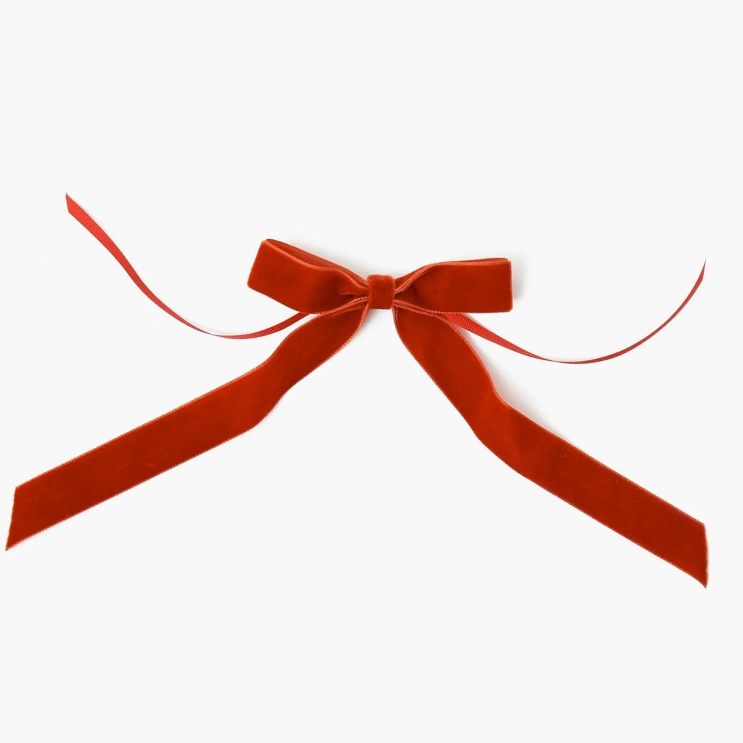 Burnt Orange Velvet Bows (Set of 4) - 20cm