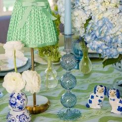 Camille Azure Candle Holder (Pair)