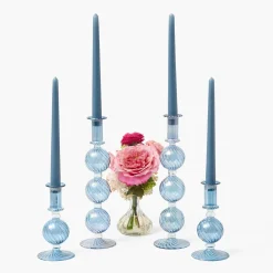 Camille Azure Candle Set (Dusty Blue)