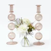 Camille Chestnut Candle Holders (Pair)
