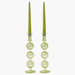Camille Olive Candle Holder (Pair)