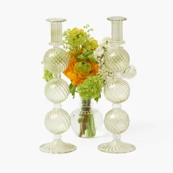 Camille Olive Candle Holder (Pair)