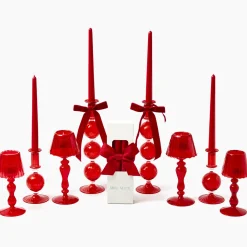 Camille Red Ribboned Candlescape