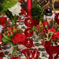 Camille Red Ribboned Candlescape