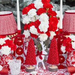 Camille Red Ribboned Candlescape