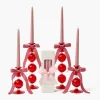 Camille Red Ribboned Candle Set (Pink)