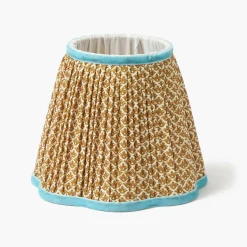 Caramel & Blue Lotus Lampshade (18cm)