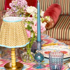 Caramel & Blue Lotus Lampshade (18cm)