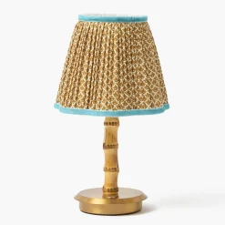 Caramel & Blue Lotus Lampshade (18cm)