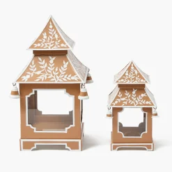 Caramel Chinoiserie Pagoda Lantern