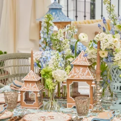 Caramel Chinoiserie Pagoda Lantern