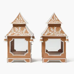 Caramel Chinoiserie Pagoda Lantern