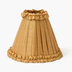 Caramel Silk Frilled Lampshade (18cm)