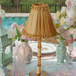 Caramel Silk Frilled Lampshade (18cm)