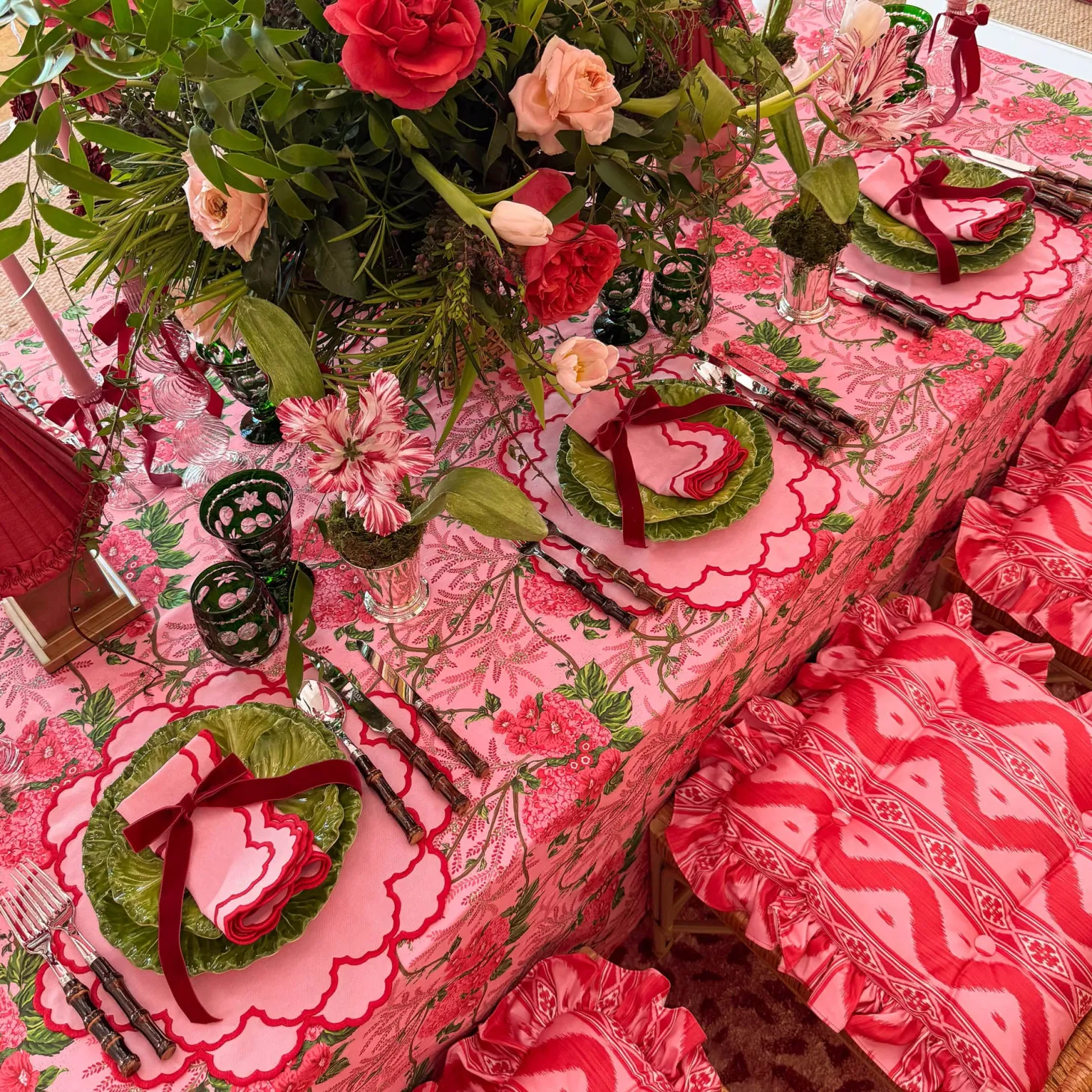 Carolina Pink Placemats & Napkins (Set of 4)