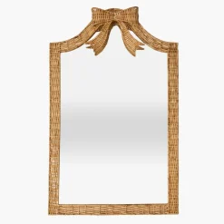 Celine Bow Rattan Mirror