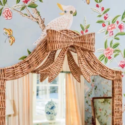 Celine Bow Rattan Mirror