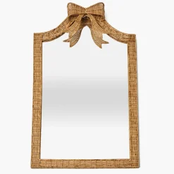 Celine Bow Rattan Mirror