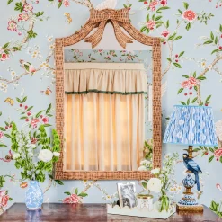 Celine Bow Rattan Mirror