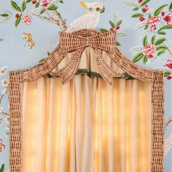 Celine Bow Rattan Mirror