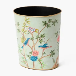 Chinoiserie Oval Tole Waste Paper Bin