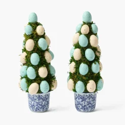 Chinoiserie Potted Easter Egg Tree (Pair)