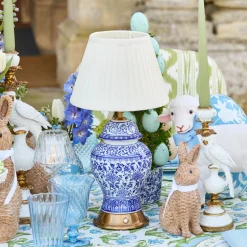 Chinoiserie Rechargeable Lamp & Cream Shade (22cm)
