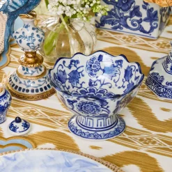 Chinoiserie Scalloped Nibble Bowls (Pair)