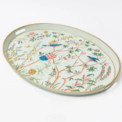 Chinoiserie Tole Oval Tray