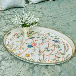 Chinoiserie Tole Oval Tray