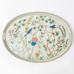 Chinoiserie Tole Oval Tray