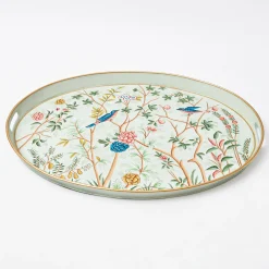 Chinoiserie Tole Oval Tray