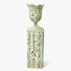 Chinoiserie Tole Urn & Pedestal