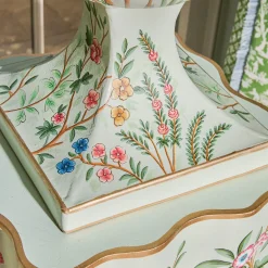 Chinoiserie Tole Urn & Pedestal