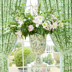 Chinoiserie Tole Urn & Pedestal