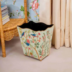 Chinoiserie Tole Waste Paper Bin
