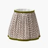 Chocolate & Olive Lotus Lampshade (18cm)