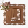 Chocolate Bow Laurel Napkins (Set of 4)