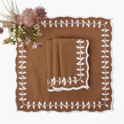 Chocolate Bow Laurel Napkins (Set of 4)