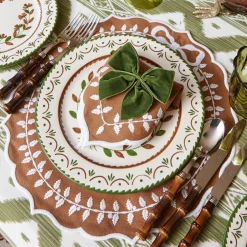 Chocolate Bow Laurel Napkins (Set of 4)