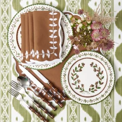 Chocolate Bow Laurel Napkins (Set of 4)