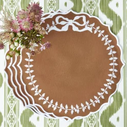 Chocolate Bow Laurel Placemats (Set of 4)