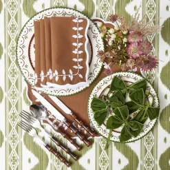 Chocolate Bow Laurel Placemats (Set of 4)