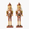Chocolate Brown & Gold Nutcracker (Pair)
