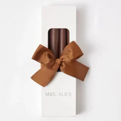Chocolate Brown Candles (Set of 8)
