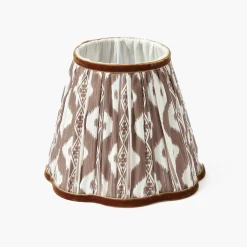 Chocolate Brown Ikat Lampshade (18cm)