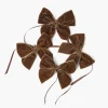 Chocolate Brown Napkin Bows (Set of 4)