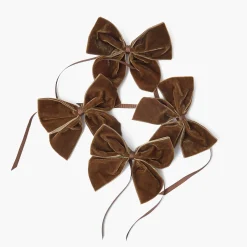 Chocolate Brown Napkin Bows (Set of 4)