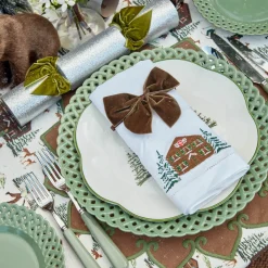 Chocolate Brown Napkin Bows (Set of 4)